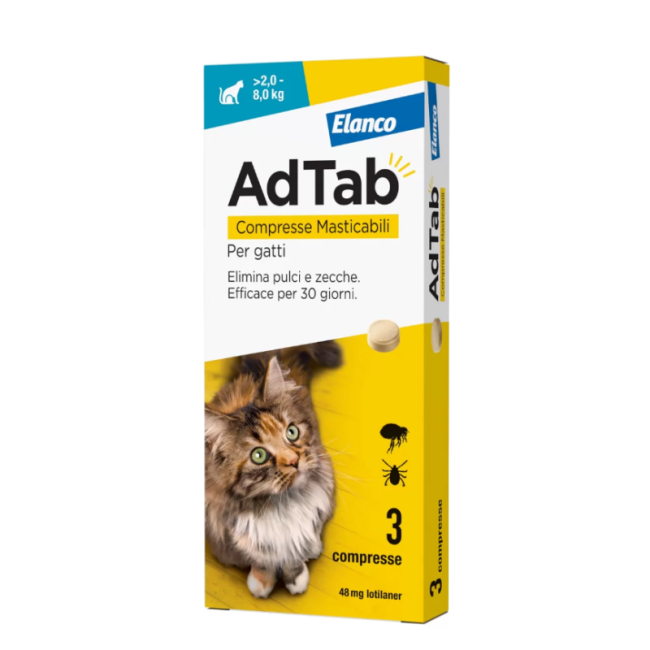 Elanco Adtab Compresse Masticabili Per Gatti Elanco Adtab Compresse Masticabili Per Gatti