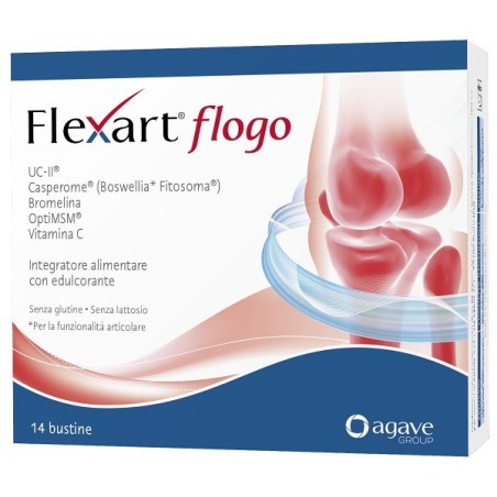 Confezione da 14 bustine di Flexart Flogo per dolori articolari Confezione da 14 bustine di Flexart Flogo per dolori articolari