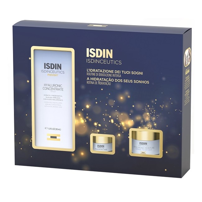 Isdinceutics Pack Idratante Hyaluronico Concentrato 2024 1 Siero 30 Ml + 1 Gel 4 G + 1 Crema 8 G Isdinceutics Pack Idratante Hyaluronico Concentrato 2024 1 Siero 30 Ml + 1 Gel 4 G + 1 Crema 8 G