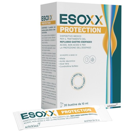 Alfasigma Esoxx Protection Trattamento del reflusso gastroesofageo 20 bustine da 10 ml