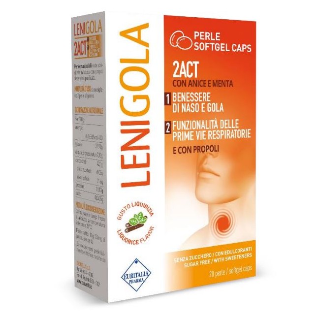 Lenigola Balsamiche Caramelle Gusto Liquirizia 10 Perle Lenigola Balsamiche Caramelle Gusto Liquirizia 10 Perle