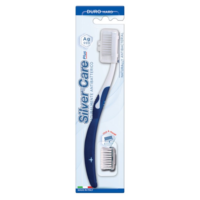 Zzolificio Piave Silvercare Plus Spazzolino Duro + Ricambio Zzolificio Piave Silvercare Plus Spazzolino Duro + Ricambio