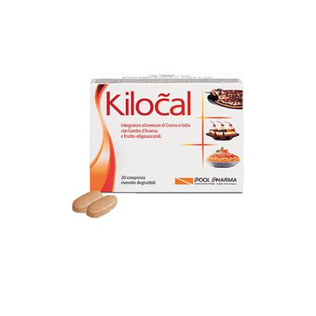 Confezione da 20 compresse di Kilocal, integratore per perdere peso. Confezione da 20 compresse di Kilocal, integratore per perdere peso.
