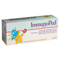 Confezione da 14 flaconi di Immunoped Integratore Per Supportare Il Sistema Immunitario.