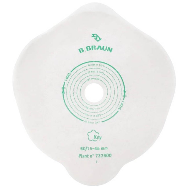 B. Braun Placca Piana Flexima Key 40 Mm Con Protettore Cutaneo Idrocolloidale E Flangia 5 Pezzi