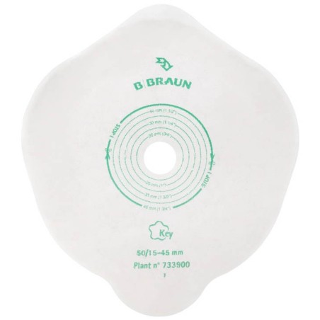 B. Braun Placca Piana Flexima Key 40 Mm Con Protettore Cutaneo Idrocolloidale E Flangia 5 Pezzi
