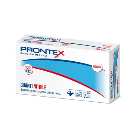 PRONTEX GUANTO IN NITRILE SENZA POLVERE PICCOLO 6/7 100 PEZZI