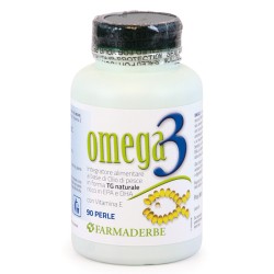 Confezione da 90 perle di Farmaderbe Nutra Omega 3 Integratore Per Il Metabolismo Dei Trigliceridi.