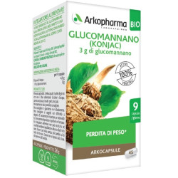 Confezione da 45 capsule di Arkopharma Glucomannano Arkocapsule Integratore Per Controllare La Fame.