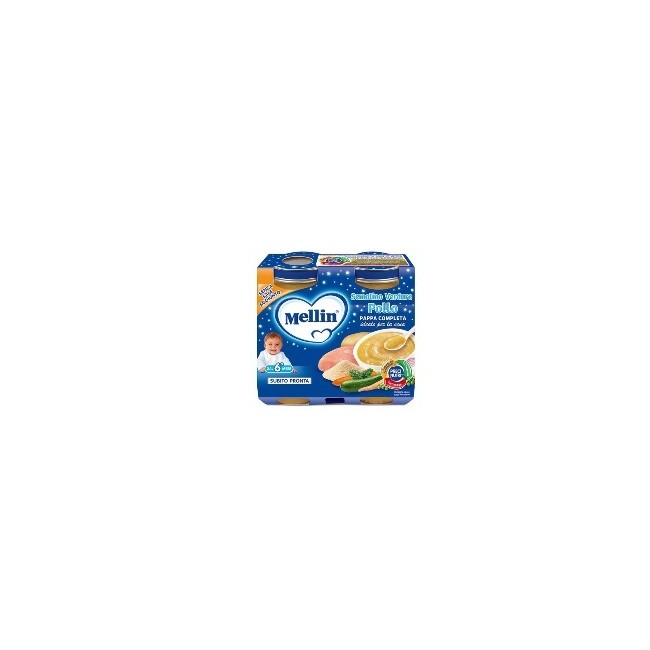 Danone Mellin Baby Cena Completa Pollo Verdure 2 Pezzi 200 G