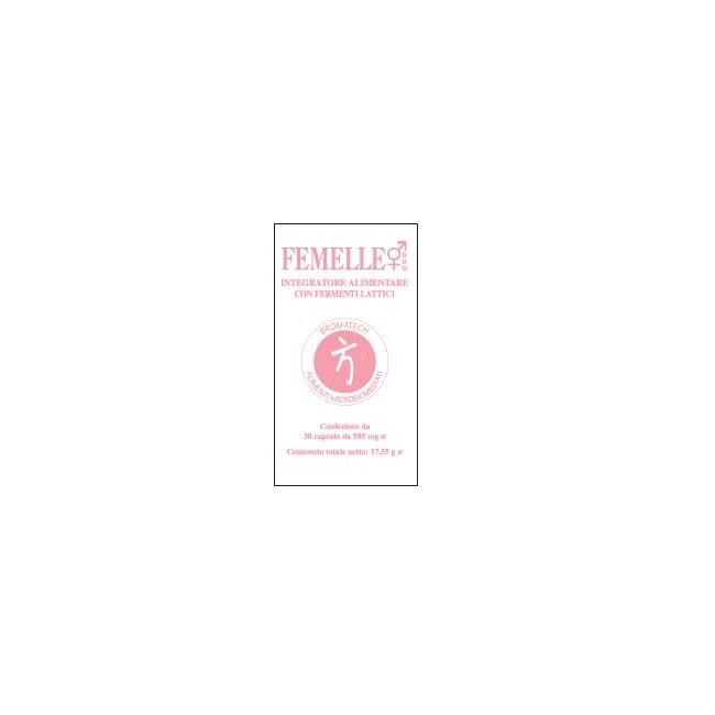 Confezione da 30 capsule di Bromatech Femelle Integratore di fermenti lattici per benessere intestinale Confezione da 30 capsule di Bromatech Femelle Integratore di fermenti lattici per benessere intestinale