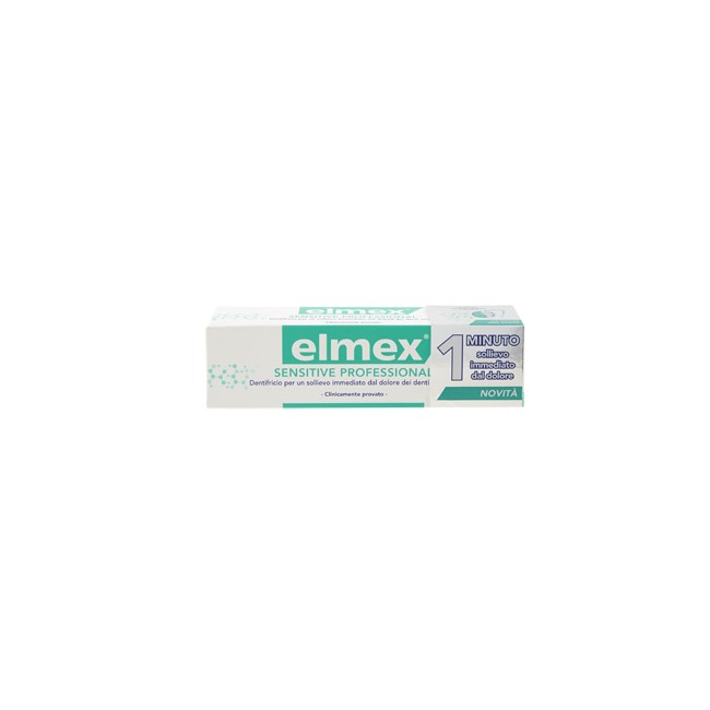 Tibo da 75 ml di Elmex Dentifricio Sensitive Professional utile in caso di denti sensibili. Tibo da 75 ml di Elmex Dentifricio Sensitive Professional utile in caso di denti sensibili.