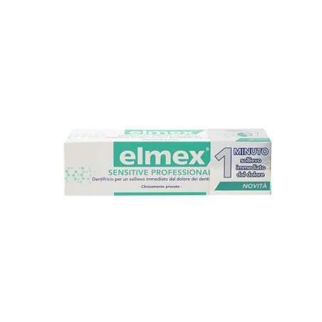 Tibo da 75 ml di Elmex Dentifricio Sensitive Professional utile in caso di denti sensibili.