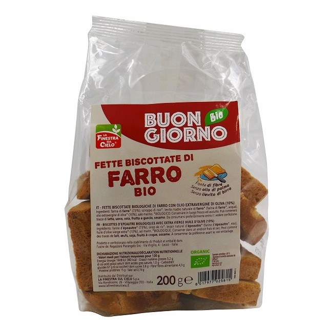 Biotobio Fsc Fette Biscottate Di Farro Senza Lievito Di Birra Bio Con Olio Extravergine Di Oliva 200 G Biotobio Fsc Fette Biscottate Di Farro Senza Lievito Di Birra Bio Con Olio Extravergine Di Oliva 200 G