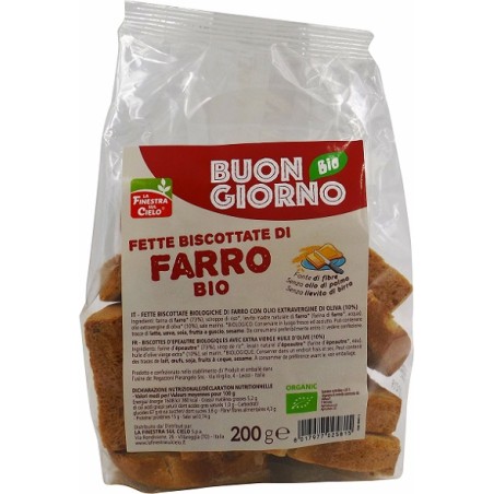Biotobio Fsc Fette Biscottate Di Farro Senza Lievito Di Birra Bio Con Olio Extravergine Di Oliva 200 G