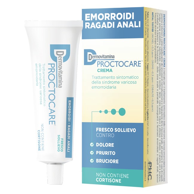 Tubo da 30 ml di Dermovitamina Proctocare Crema, utile in caso di emorroidi e ragadi anali Tubo da 30 ml di Dermovitamina Proctocare Crema, utile in caso di emorroidi e ragadi anali