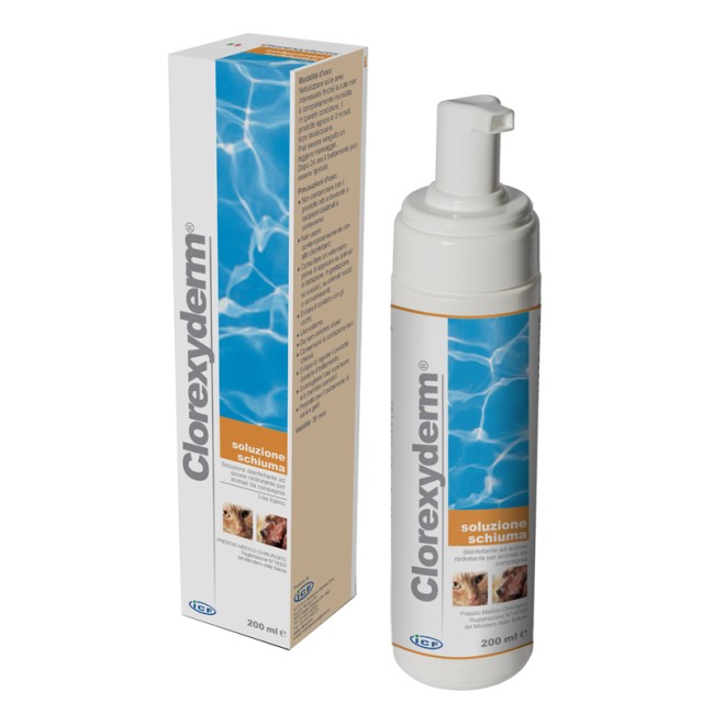 ICF Clorexyderm Soluzione In Schiuma Per Cane E Gatto 200ml ICF Clorexyderm Soluzione In Schiuma Per Cane E Gatto 200ml