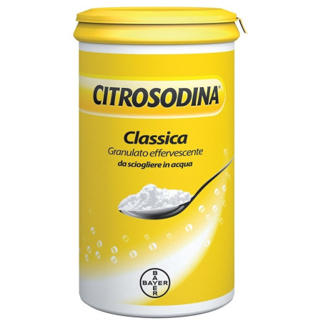 Barattolo da 150 grammi di Citrosodina Granulato Effervescente utile contro i problemi di stomaco. Barattolo da 150 grammi di Citrosodina Granulato Effervescente utile contro i problemi di stomaco.