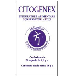 Confezione da 30 capsule di Bromatech Citogenex, integratore di fermenti lattici per intestino e difese immunitarie.