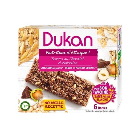 Regime Coaching Dukan Barretta Cioccolato/nocciola 6 Pezzi 25 G