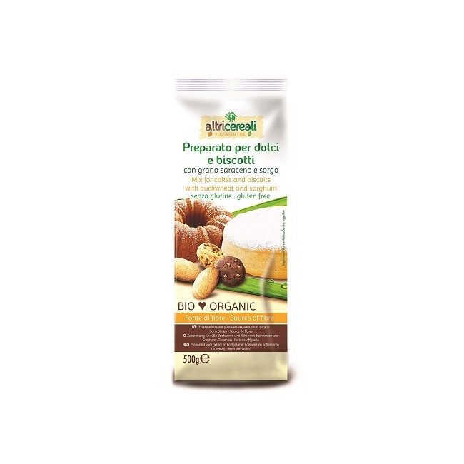 Probios Societa' Benefit Altricereali Preparato Per Dolci Con Grano Saraceno E Sorgo 500 G Senza Uova Probios Societa' Benefit Altricereali Preparato Per Dolci Con Grano Saraceno E Sorgo 500 G Senza Uova