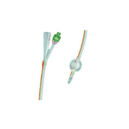 CATETERE FOLEY IN SILICONE TRASPARENTE A 2 VIE CON PALLONCINO 5-10ML DIAMETRO CH18 6,00MM LUNGHEZZA 40CM CATETERE FOLEY IN SILICONE TRASPARENTE A 2 VIE CON PALLONCINO 5-10ML DIAMETRO CH18 6,00MM LUNGHEZZA 40CM
