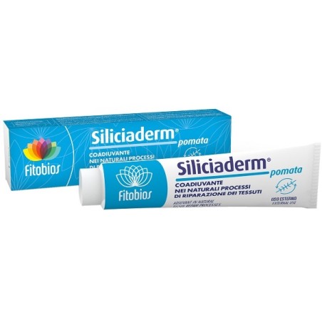 Confezione da 50 ml di Fitobios Siliciaderm Pomata Per Curare Cicatrici E Ferite Cutanee.