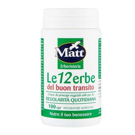 A&d Gruppo Alimentare Dietetico Matt Erboristeria Le 12 Erbe Del Buon Transito 100 Compresse