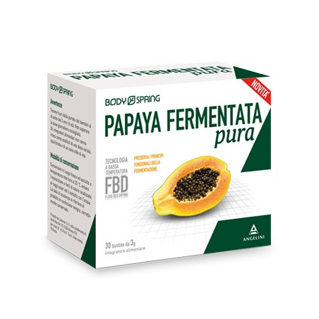 Angelini Body Spring Papaya Fermentata Pura Integratore Alimentare 30 Bustine