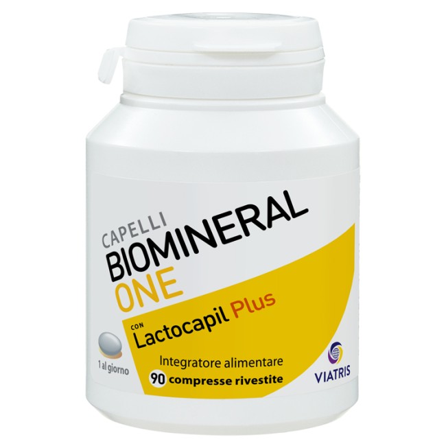 Confezione da 90 compresse di Biomineral One, integratore contro la caduta dei capelli. Confezione da 90 compresse di Biomineral One, integratore contro la caduta dei capelli.