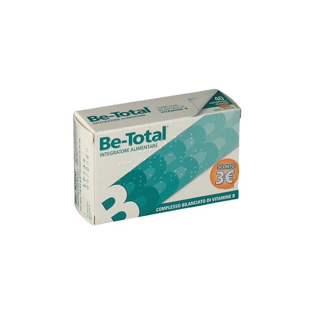 Confezione da 40 compresse di Betotal classico integratore di vitamine del gruppo B Confezione da 40 compresse di Betotal classico integratore di vitamine del gruppo B