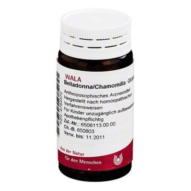 WALA BELLADONNA CHAMOMILLA GLOBULI 20 G WALA BELLADONNA CHAMOMILLA GLOBULI 20 G