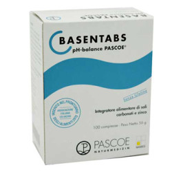 Confezione da 100 compresse di Named Basentabs, integratore per l'equilibrio acido-base del corpo.