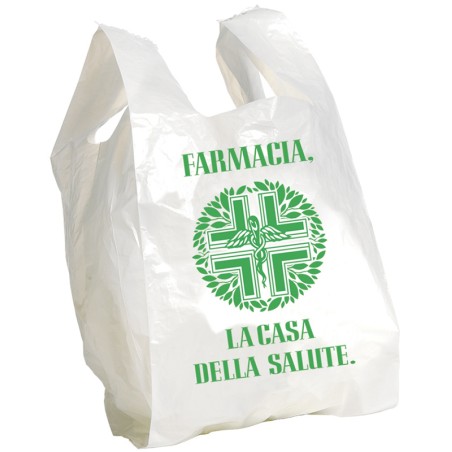 Pharma Bag Shopper Extra Biodegradabile 40+12+12x76 Cm 200 Pezzi Pharma Bag Shopper Extra Biodegradabile 40+12+12x76 Cm 200 Pezzi
