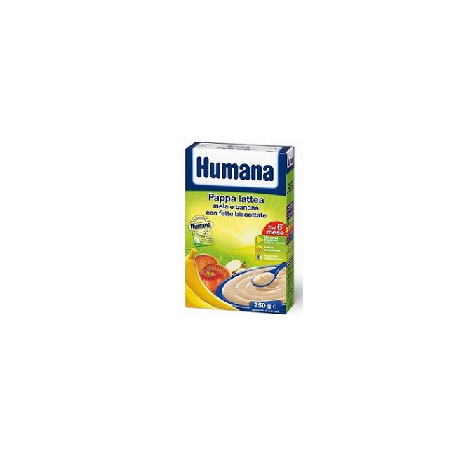 Humana Pappa Lattea Mela Banana Con Fette Biscottate 250g Humana Pappa Lattea Mela Banana Con Fette Biscottate 250g