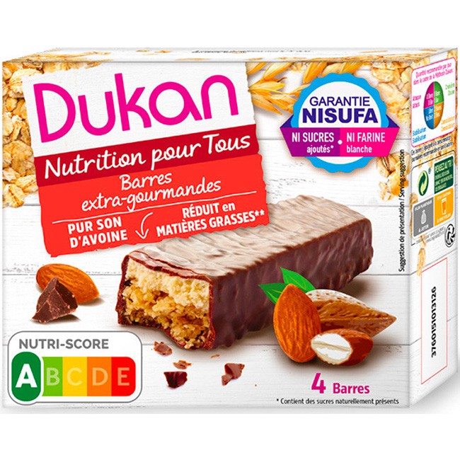 Regime Coaching Dukan Barrette Crusca Avena Gourmand 4 Pezzi X 30 G