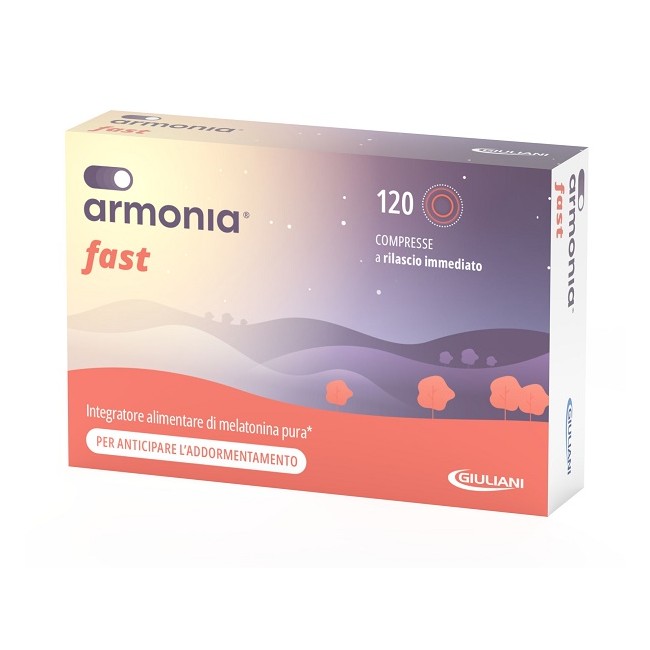 Confezione da 120 compresse di Armonia Fast, integratore utile per dormire bene.