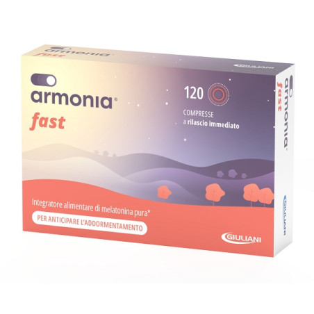 Confezione da 120 compresse di Armonia Fast, integratore utile per dormire bene.
