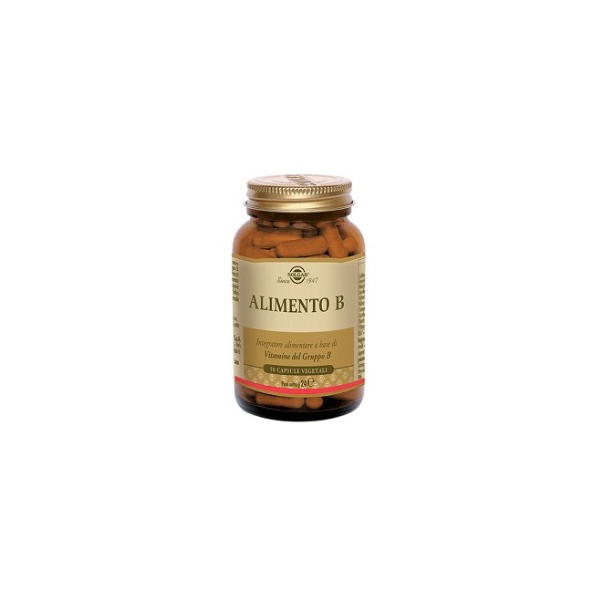 Barattolo da 50 capsule di Solgar Alimento B, integratore contro stanchezza ed affaticamento. Barattolo da 50 capsule di Solgar Alimento B, integratore contro stanchezza ed affaticamento.