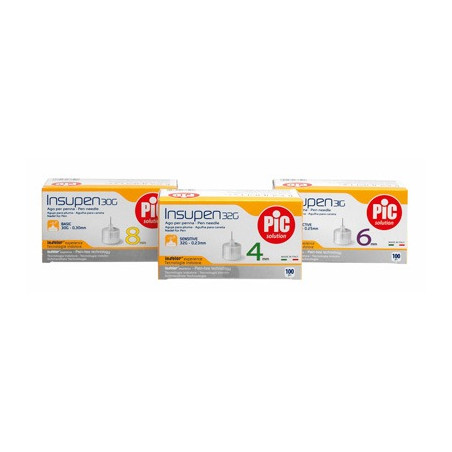 AGO PER PENNA DA INSULINA PIC 32 GAUGE 6 MM 100 PEZZI