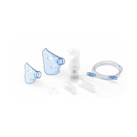 Air Liquide Soffio Cube Kit Accessori Ricambio Con Ampolla, Boccaglio E Focella Nasale, Maschera Pediatrica E Adulti, Tubello E