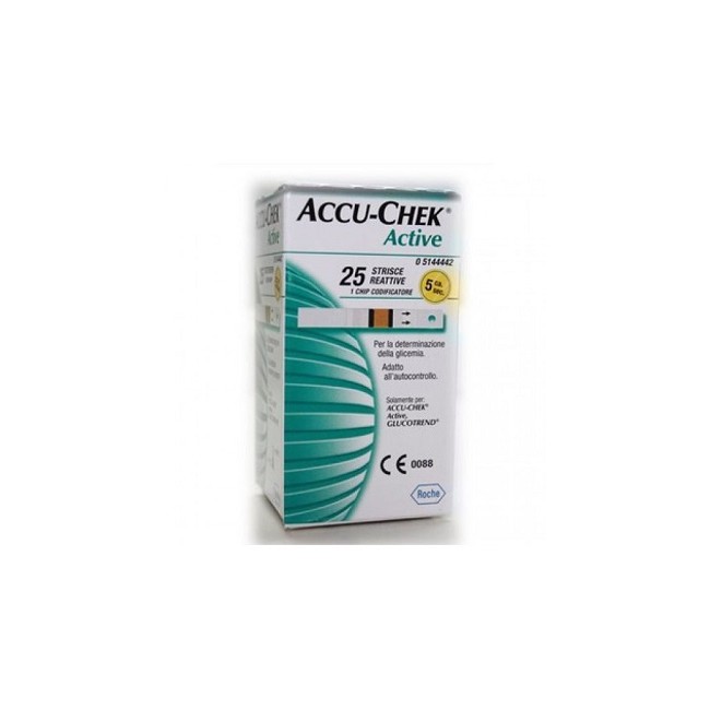 STRISCE MISURAZIONE GLICEMIA ACCU-CHEK ACTIVE STRIPS 25 PEZZI INF RETAIL STRISCE MISURAZIONE GLICEMIA ACCU-CHEK ACTIVE STRIPS 25 PEZZI INF RETAIL