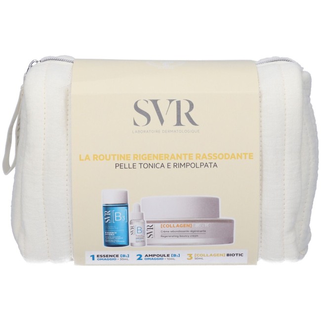 Cofanetto Svr contenente la crema collagen biotic 50 ml, il siero ampoule B 10 ml e la lozione essence B 30 ml. Cofanetto Svr contenente la crema collagen biotic 50 ml, il siero ampoule B 10 ml e la lozione essence B 30 ml.
