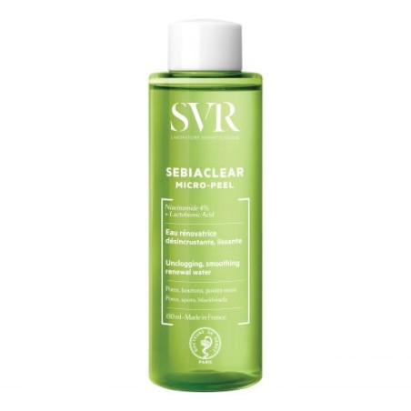 Flacone da 150 ml di Svr Sebiaclear Micro-Peel Lozione Levigante Purificante.
