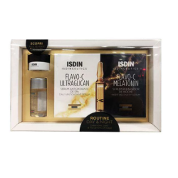 Isdinceutics Pack Routine Viso Day&night Isdinceutics Flavo-c Day&night + Micellar Solution 30ml Omaggio + Age Reverse 7ml Omagg