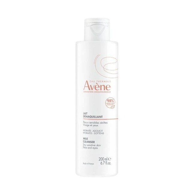 Flacone da 200 ml di Avene Latte Detergente Delicato Per Pelle Secca Sensibile E Reattiva.