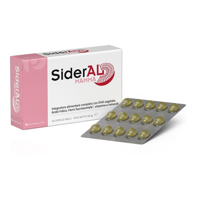 Confezione da 30 capsule molli di Sidearl Mamma, integratore per sostenere la gravidanza e l'allattamento. Confezione da 30 capsule molli di Sidearl Mamma, integratore per sostenere la gravidanza e l'allattamento.