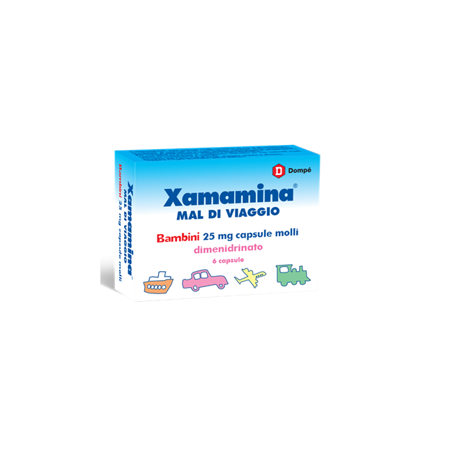 Xamamina Bambini Antinausea Per Macchina Nave Aereo 6 Capsule Xamamina Bambini Antinausea Per Macchina Nave Aereo 6 Capsule