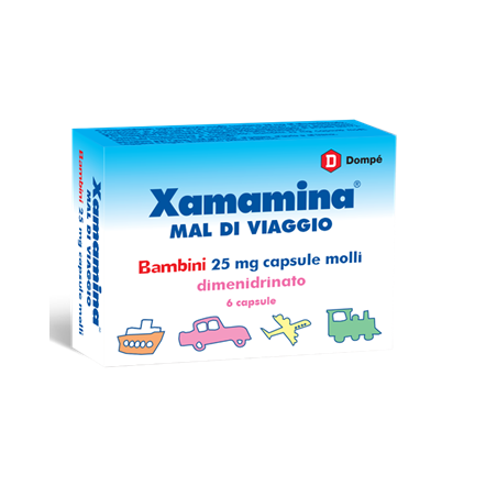 Xamamina Bambini Antinausea Per Macchina Nave Aereo 6 Capsule Xamamina Bambini Antinausea Per Macchina Nave Aereo 6 Capsule