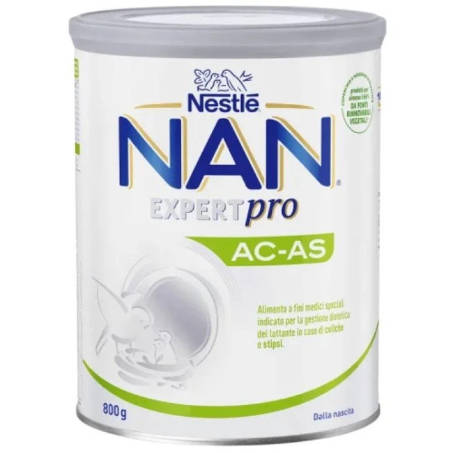 Barattolo da 800 grammi di Nestlè NAN Expert Pro AC-AS Latte Speciale Anti-colica E Anti-stipsi Polvere. Barattolo da 800 grammi di Nestlè NAN Expert Pro AC-AS Latte Speciale Anti-colica E Anti-stipsi Polvere.